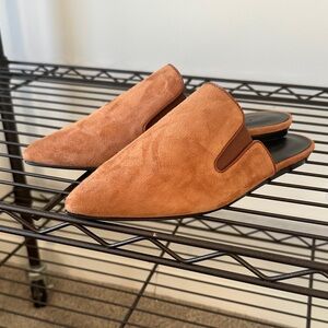 Women’s Tan Suede Slip-On mules (BNWOT)